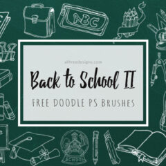 Back to School Doodle Brushes for Kiddie Designs
