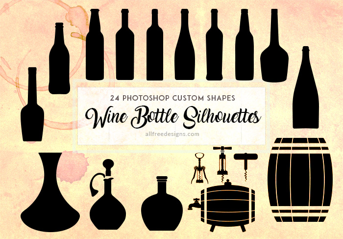 wine bottle silhouettes