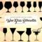 Wine Glass Silhouettes: 24 Custom Shapes for Photoshop