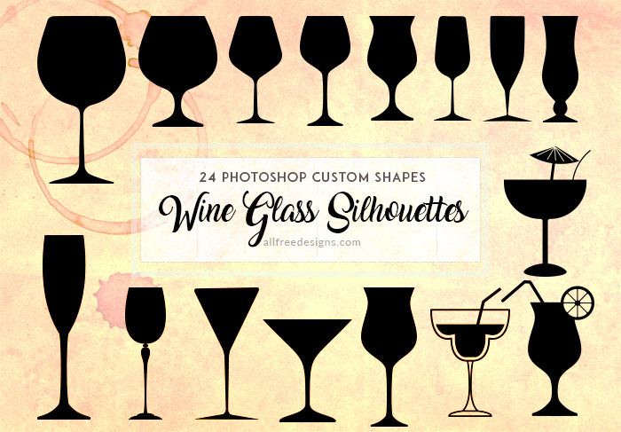 wine glass silhouettes