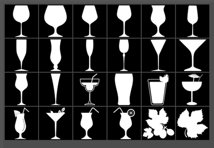 wine glass silhouettes