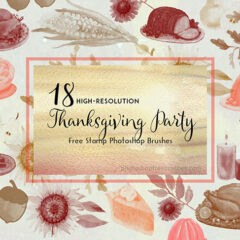 Celebrate Thanksgiving with Festive Designs: Free Thanksgiving Party Brushes