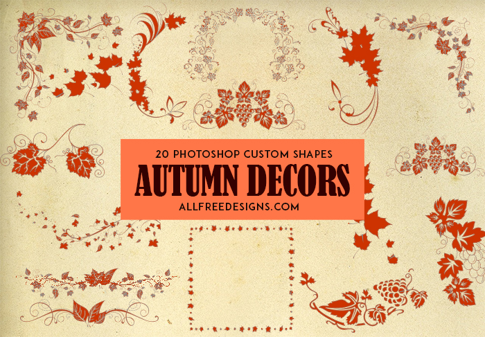 autumn decorative shapes