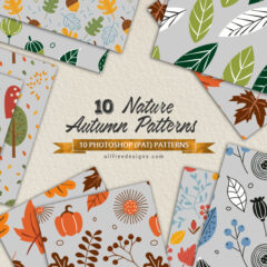 Embrace Playful Charm with our Seamless Autumn Nature Patterns
