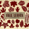 Fall Leaves Silhouettes: 42 Photoshop Custom Shapes