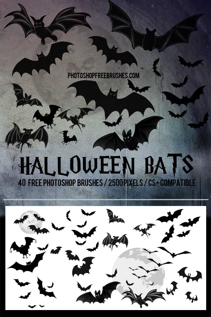 halloween bat brushes