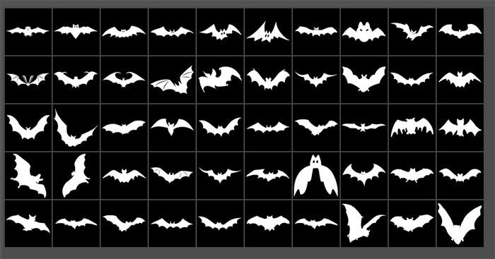 halloween bat shapes