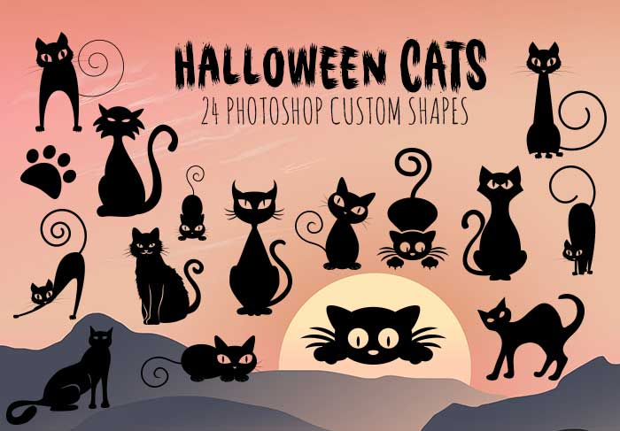 halloween cat shapes