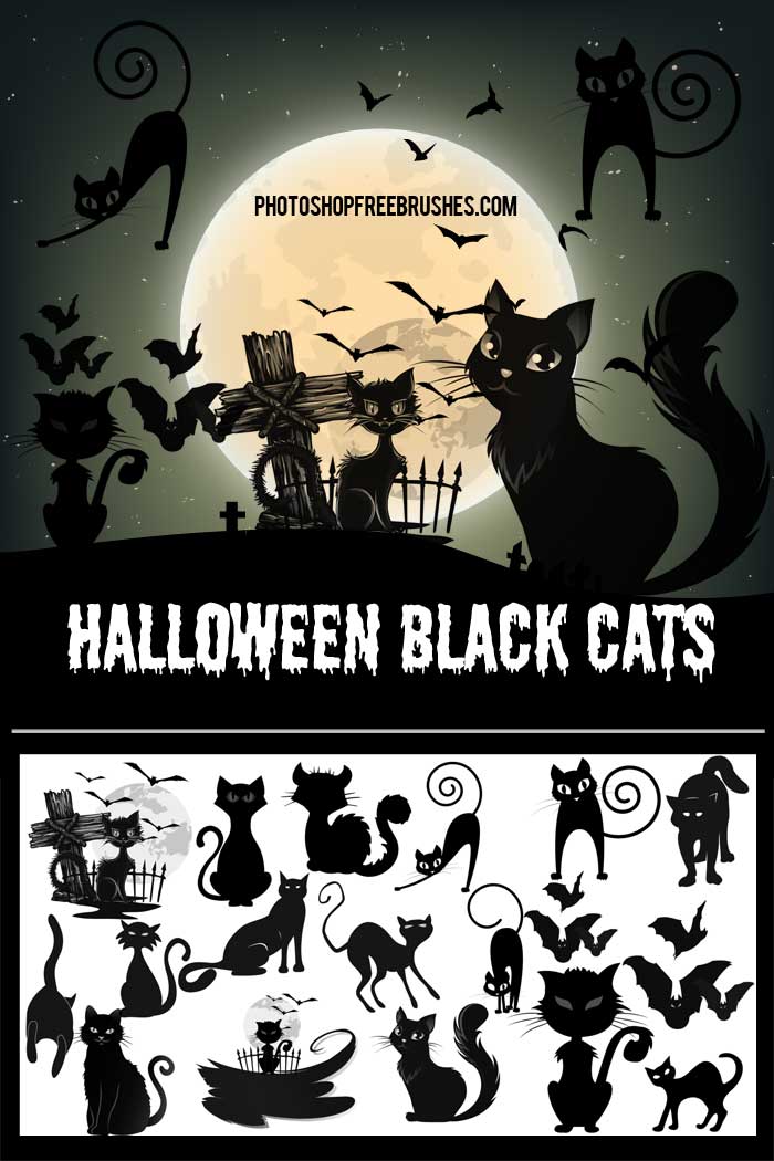 halloween cats brushes