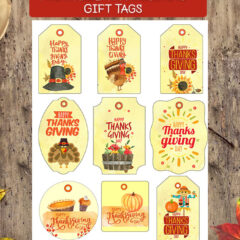 Enhance Your Thanksgiving Gifts with Watercolor Style Printable Gift Tags