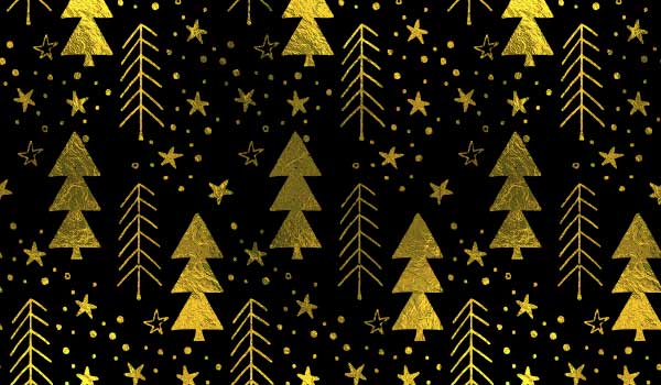 black gold christmas patterns