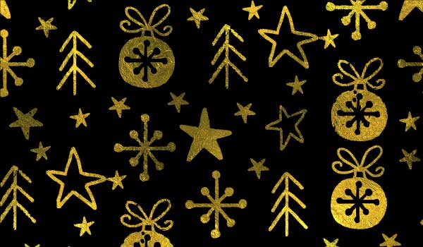 black gold christmas patterns