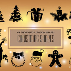 Christmas Decor Shapes: 64 Graphic Elements for Holiday Designs
