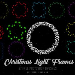 Illuminate Your Designs with Our 27 Christmas Light Frames Brushes