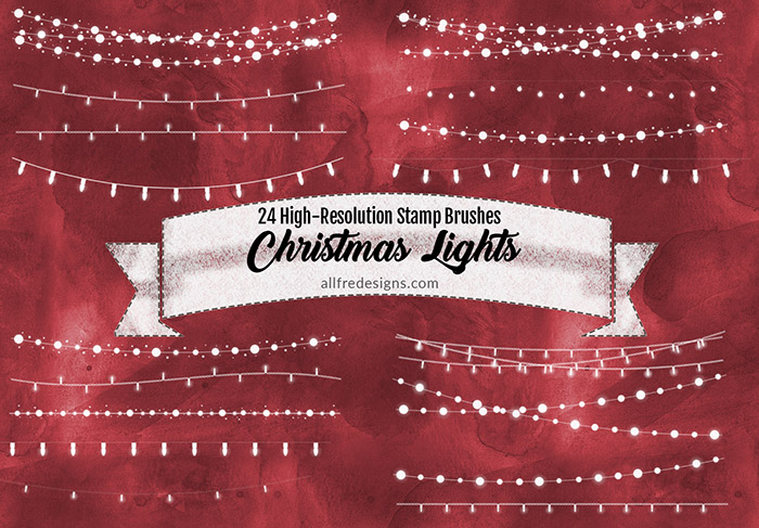 christmas lights brushes photoshop free download