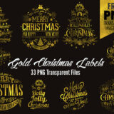 Add a Touch of Luxury to Your Christmas Designs with Free Gold Christmas Labels