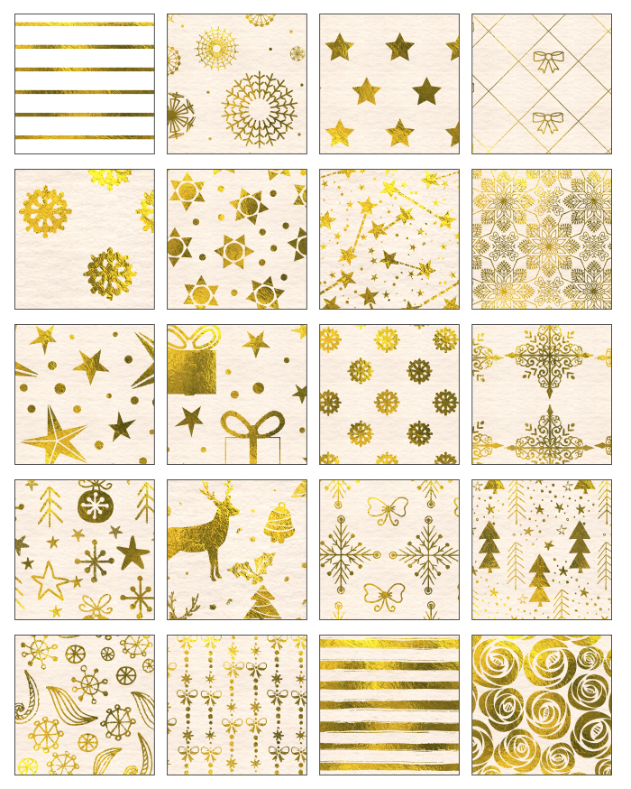 gold christmas patterns
