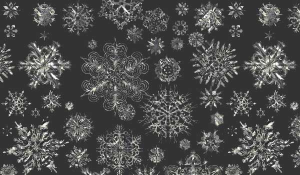 silver snowflakes patterns