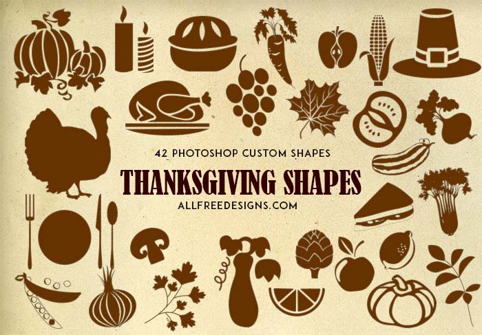 thanksgiving silhouette shapes
