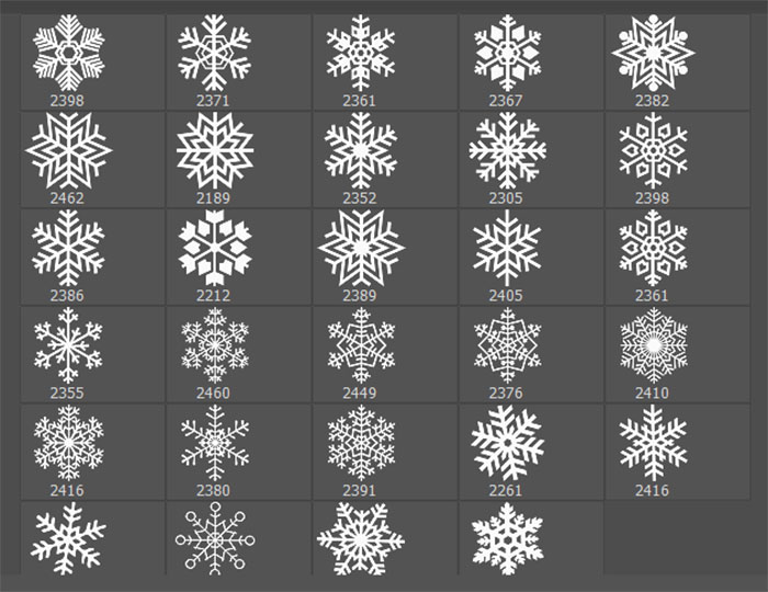 winter snowflake brushes