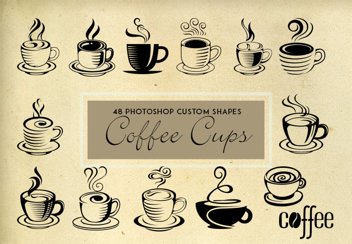coffee cup logo shapes