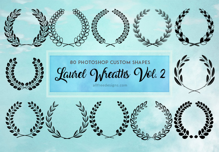 logo laurel wreath shapes
