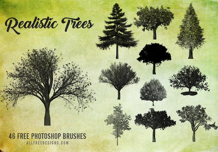 real trees brushes preview