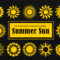 Relish the Warmth: Free Custom Shapes of Summer Suns for Adobe Photoshop