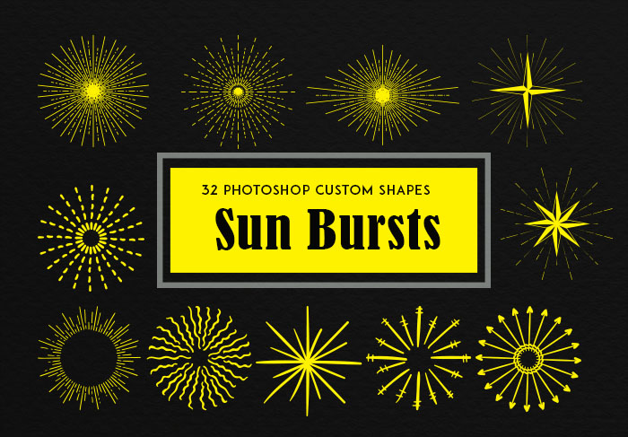 sunbursts shapes preview