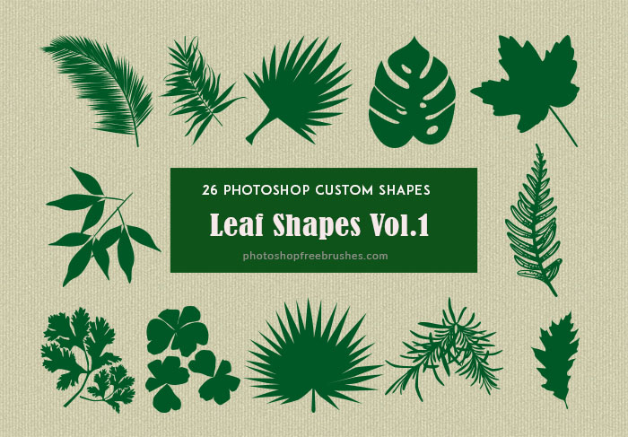 tropical leaves shapes preview
