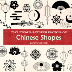 Embrace the Spirit of Lunar New Year with 64 Chinese Custom Shapes for Photoshop