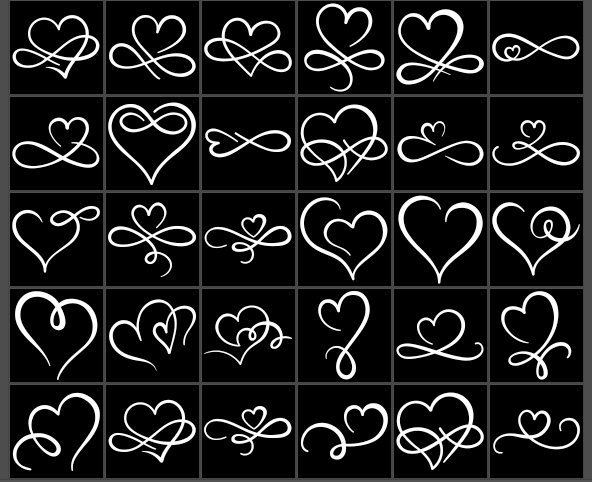 infinite heart shapes