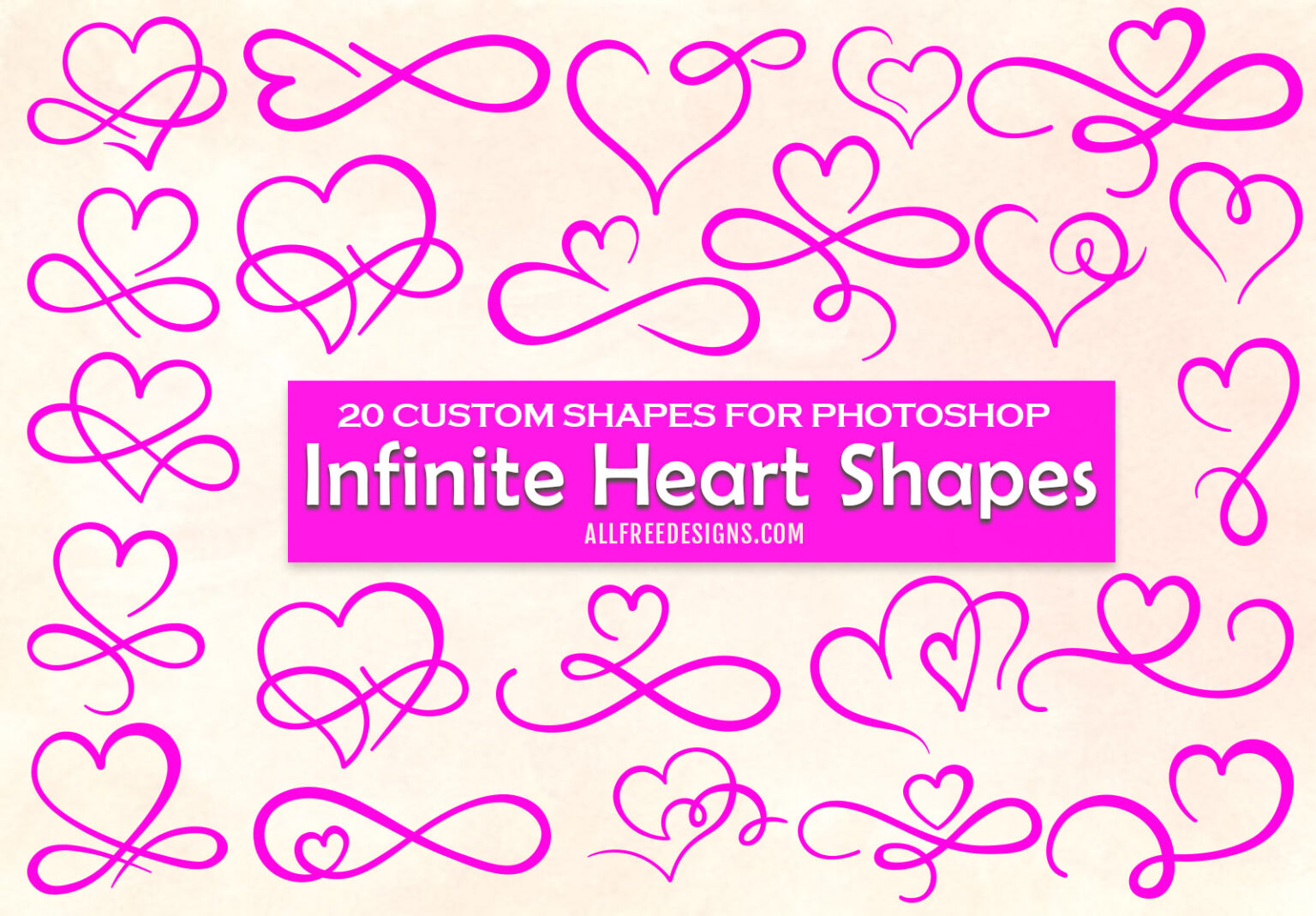 infinite heart shapes