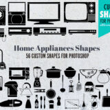 Elevate Your Graphic Designs with Free Home Appliances Photoshop Shapes
