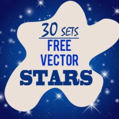 30 Sets of Free Stars Clip Art Vector Graphics