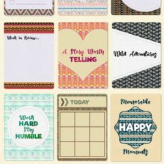 Journaling Cards, Gift Tags with Tribal Background